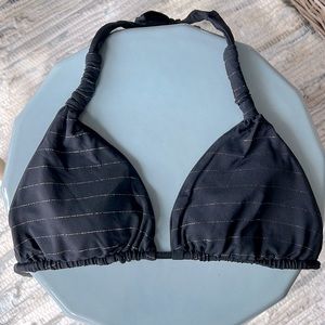 Black/Silver Bikini Top. Sz M
